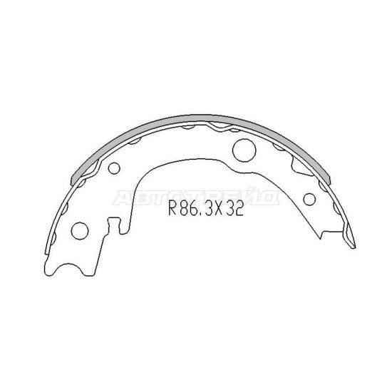 Колодки ручного тормоза TOYOTA WISH/CALDINA/IST/COROLLA ZZE123/LIFAN SOLANO 08-13 L=R (комплект4шт) SAT