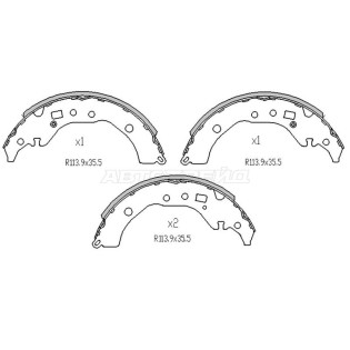 Колодки тормозные барабанные зад TOYOTA IST/PREMIO/RACTIS/FIELDER 07- SAT