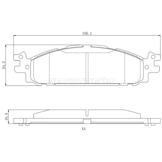 Колодки тормозные перед FORD EXPLORER 10-/TAURUS 10- SAT