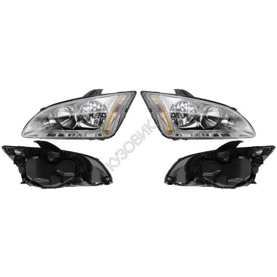 Фары Форд Фокус Ford Focus 2 (2005-2008) комплект 2 штуки левая и правая SAT высокое качество