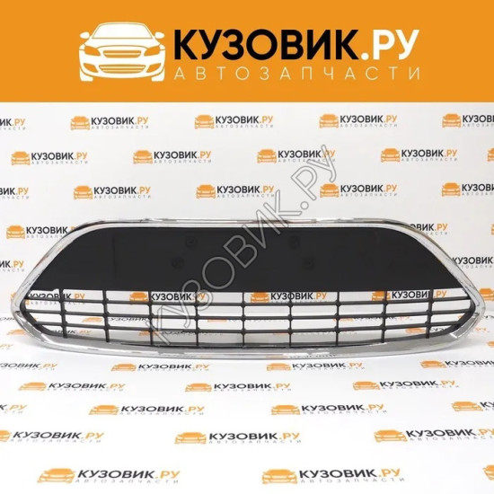 Решетка в передний бампер Ford Focus 2 (2008-2011) рестайлинг без хром молдинга KUZOVIK Решетка в передний бампер Ford Focus 2 (2008-2011) рестайлинг без хром молдинга KUZOVIK