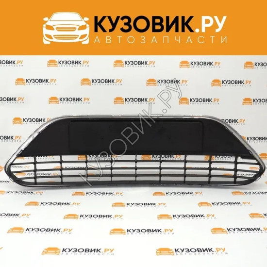 Решетка в передний бампер Ford Focus 2 (2008-2011) рестайлинг без хром молдинга KUZOVIK Решетка в передний бампер Ford Focus 2 (2008-2011) рестайлинг без хром молдинга KUZOVIK