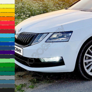 Бампер передний в цвет кузова Skoda Octavia A7   (2017-2021) рестайлинг Бампер передний в цвет кузова Skoda Octavia A7   (2017-2021) рестайлинг