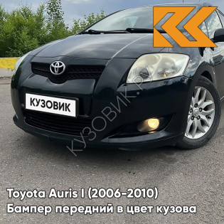 Бампер передний в цвет кузова Toyota Auris 1 (2006-2010) 209 - NIGHT TIME BLACK - Чёрный