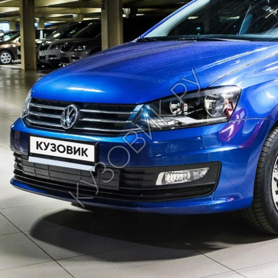 Бампер передний в цвет кузова Volkswagen Polo 5 (2014-2020) седан рестайлинг Бампер передний в цвет кузова Volkswagen Polo 5 (2014-2020) седан рестайлинг
